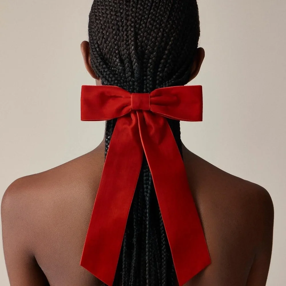 J. Crew Velvet Bow Hair Clip NWT